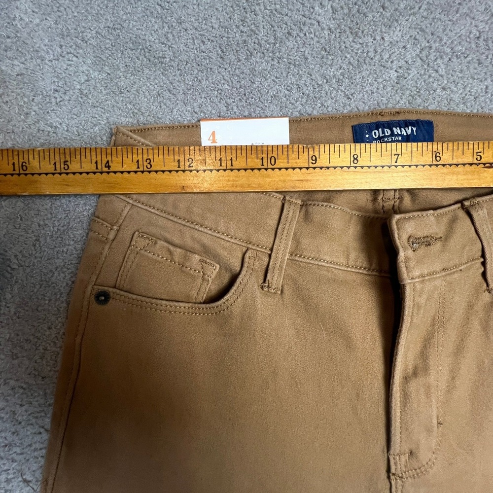 Rockstar Super Skinny Jeans‎ Size 4R Mid Rise Brown Tan Old Navy - Picture 6 of 14